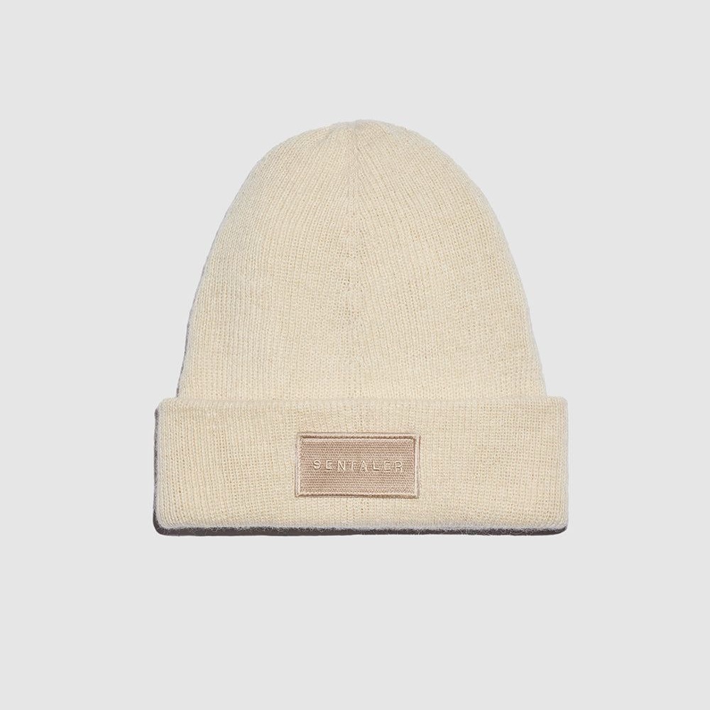 Sentaler Ivory Alpaca Beanie Hat